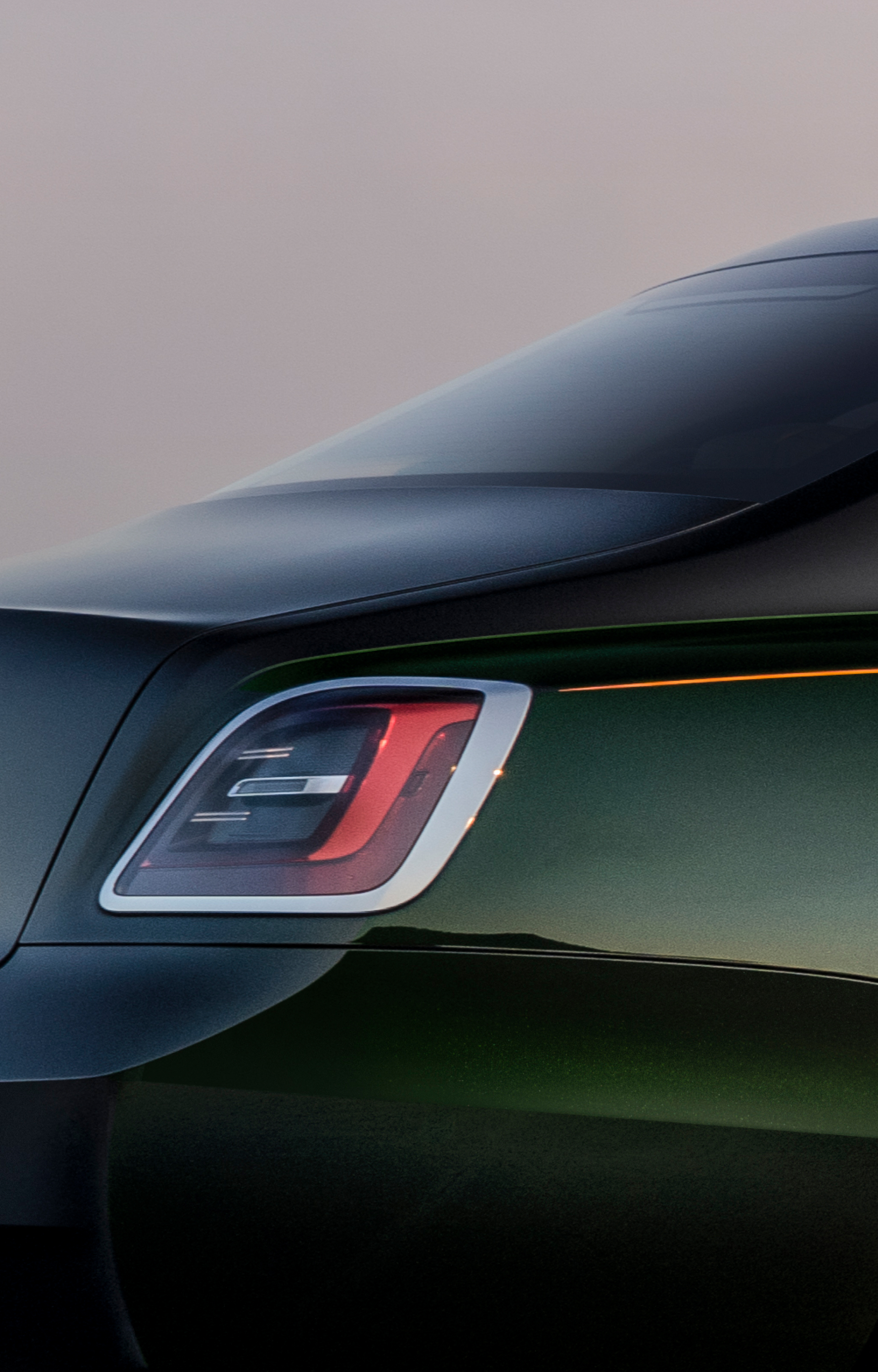 Close up of the rear head lamp on the Green Ghost Extended