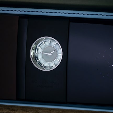 <p>Three exquisite new clocks to enhance the look and feel of Ghost. Each has its own distinct design, perfectly complimenting the interior ambiance of this motor car.</p>
<p> </p>
<p>‘Dynamic’ Enhanced Clock</p>
<p>With a focus on purity of materials and simple graphical execution, the Dynamic Enhanced Clock is a true modernist statement. </p>
<p>A chamfered surface is complemented with precision milled hour markers, with each quarter-hour illuminated for stunning emphasis.</p>
<p> </p>
<p>‘Indulge’ Enhanced Clock</p>
<p>A jewel-like focal point, the Indulge Enhanced clock evokes the world of high-end luxury timepieces. </p>
<p>Three dimensional polished aluminium chaplets and illuminated inserts denote a design with a beating heart of contemporary romance. </p>
<p> </p>
<p>‘Technical’ Enhanced Clock</p>
<p>The precision engineering heritage of our founder Sir Henry Royce is the inspiration behind the design of this clock. </p>
<p>The central dial appears to float, allowing a subtle, diffused light to glow from behind, while the hands are meticulously machined from stainless steel. </p>
