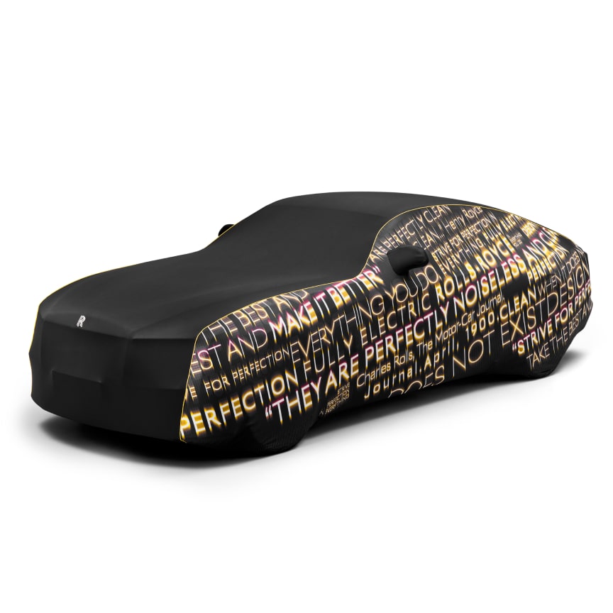 <p>Designed to protect your paintwork, the Spectre Printed Indoor Car Cover features the Spectre prophecy camouflage that adorned our testing vehicles. Highlighting the words of Charles Rolls, this car cover is the perfect accessory to celebrate Spectre and a prophecy fulfilled. </p>