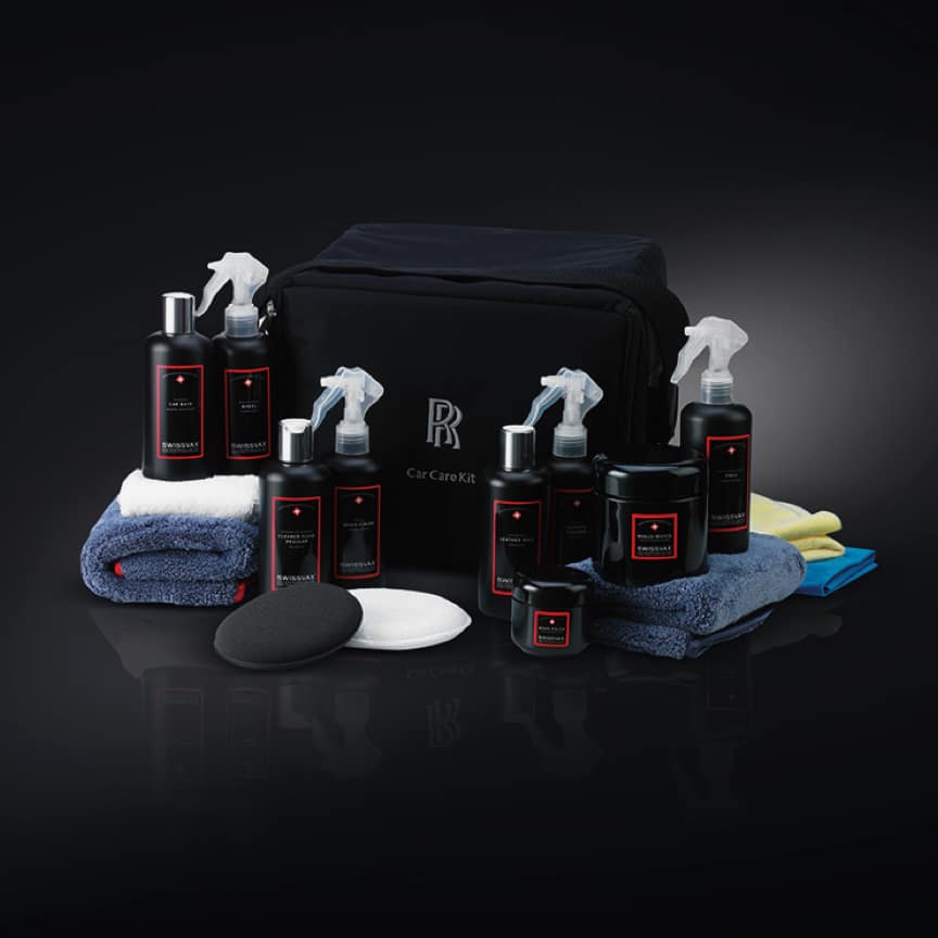 <p>Presented in a luxury Rolls-Royce monogrammed carry bag, this kit contains Swissvax car care products carefully selected to ensure the ultimate protection for your Rolls-Royce, both inside and out.</p>