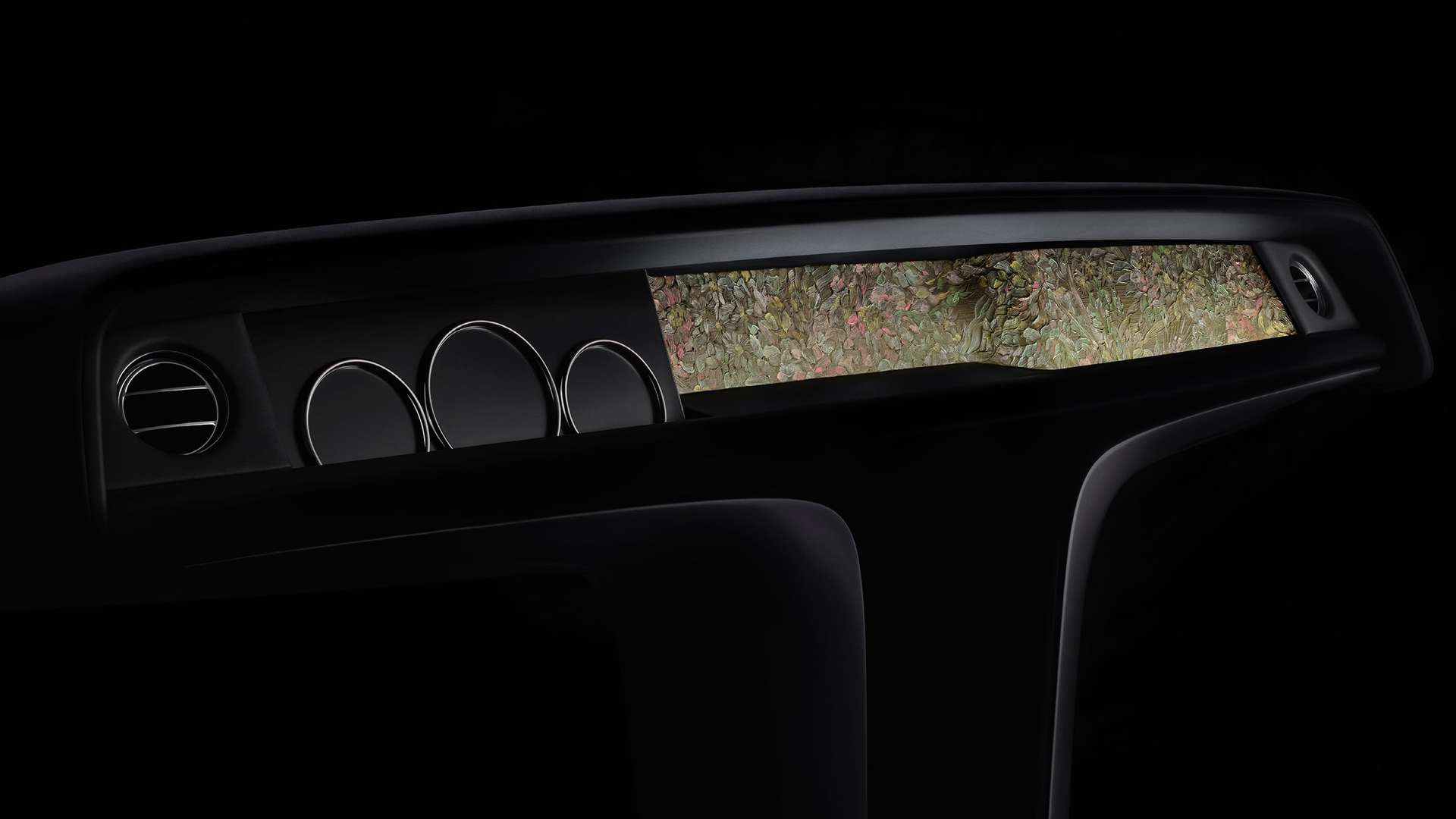 Hand painted geometric and floral patterns, created by acclaimed Chinese artist Liang Yanwei for a Bespoke Phantom Gallery