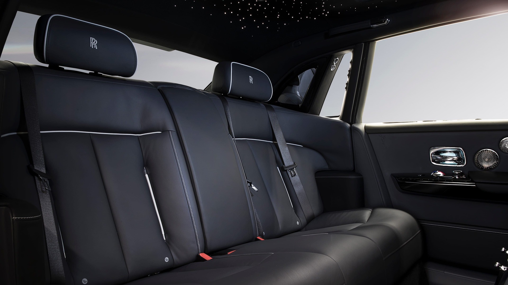 Interior seats of gentleman's tourer Rolls-Royce Phantom standard wheelbase