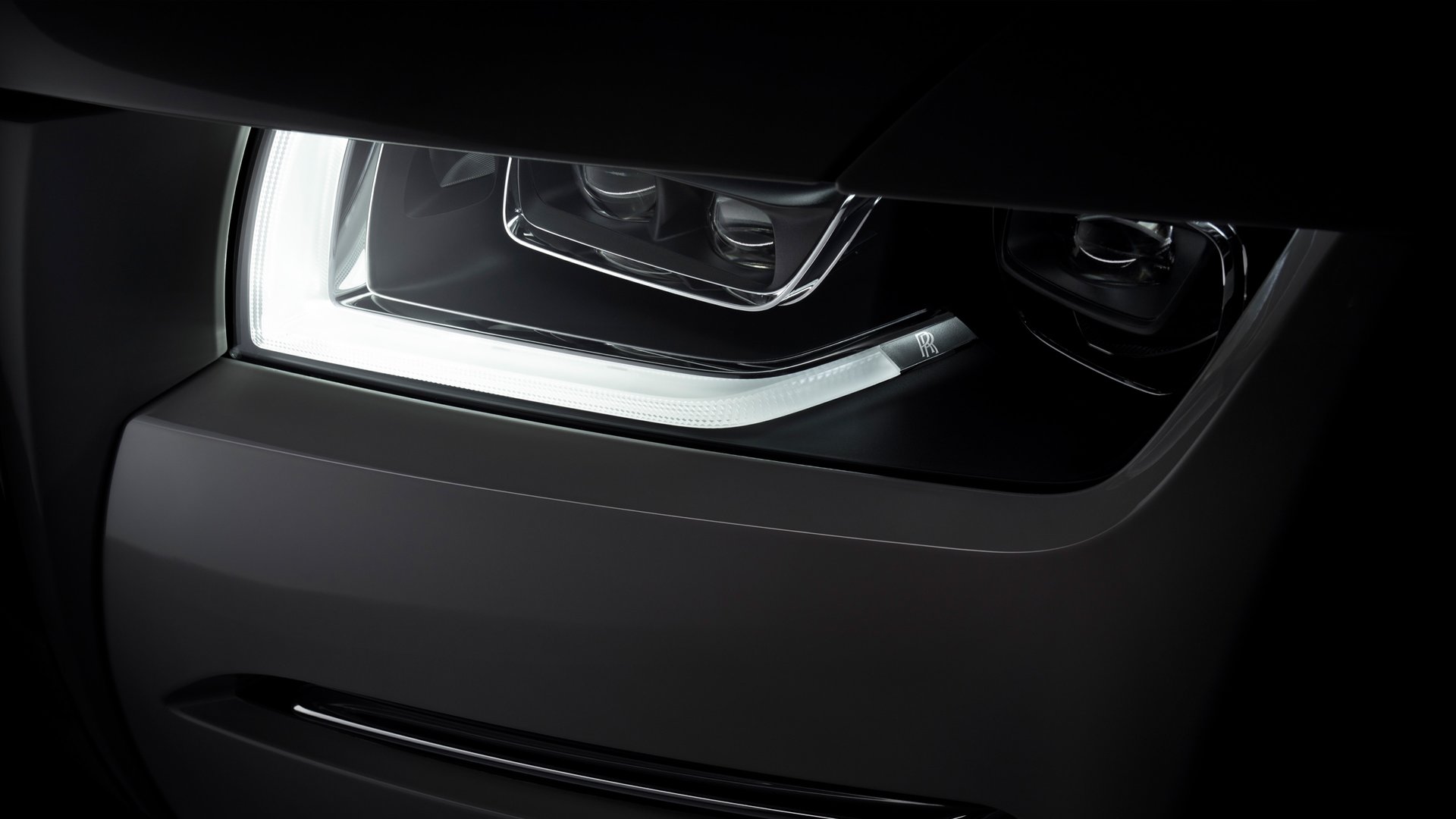 Laser headlights of Rolls-Royce Ghost motor car