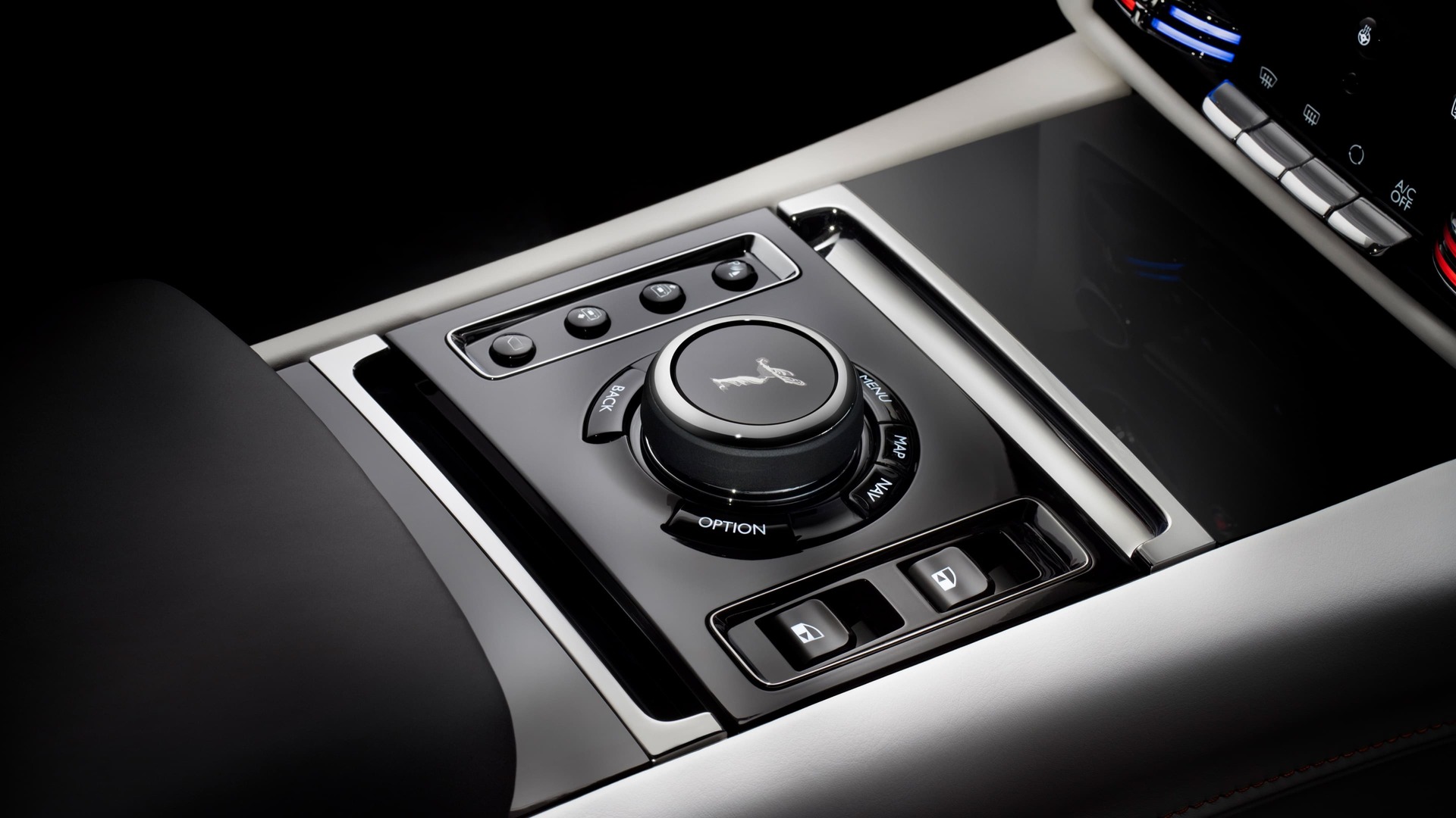 Interior details of Rolls-Royce Ghost motor car
