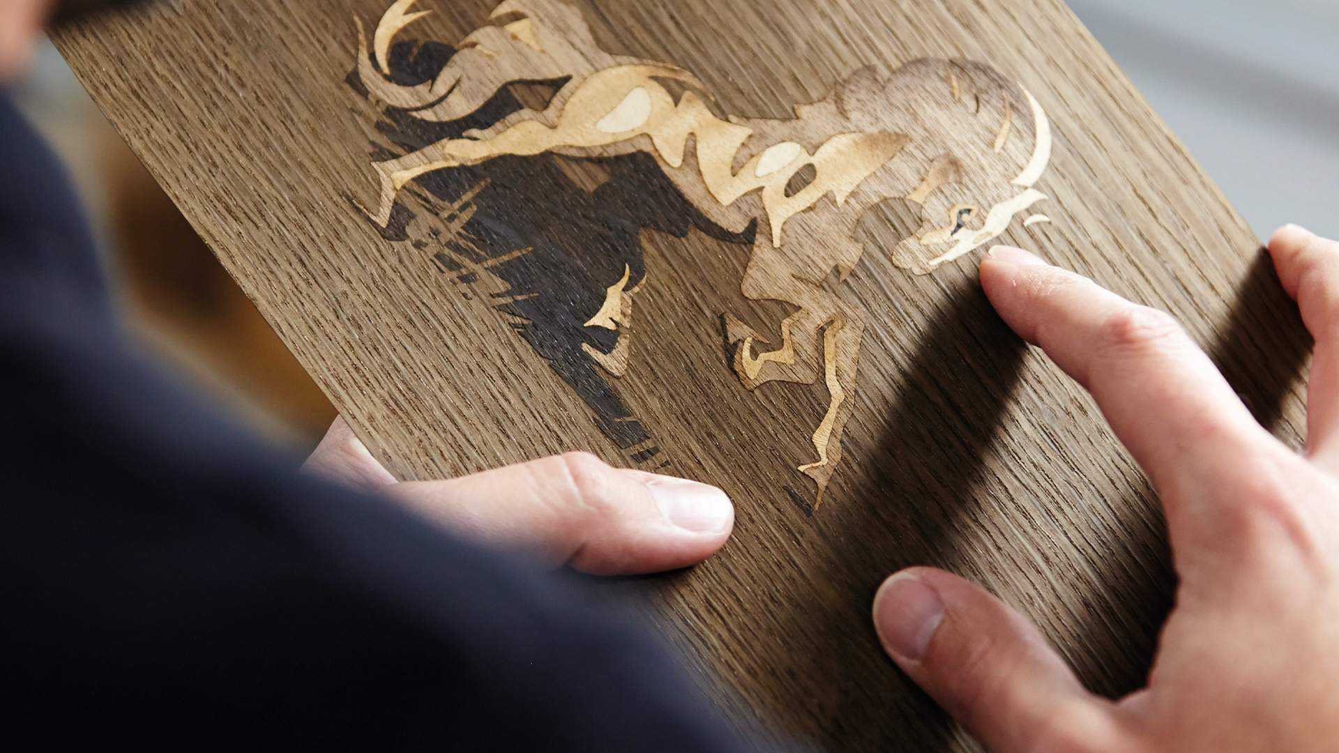 Horse art work on bespoke Rolls-Royce motor car detail