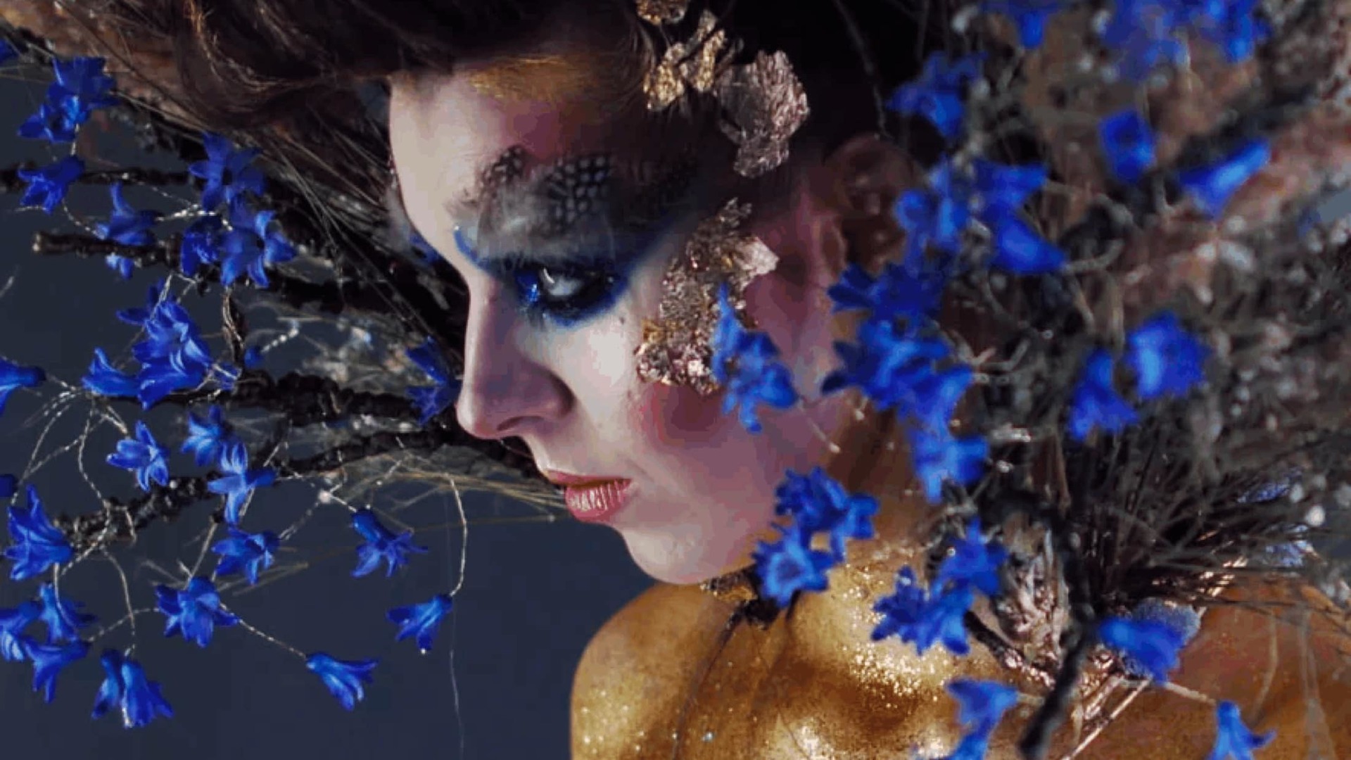 Woman in flowers for Rolls-Royce Whispers Explore