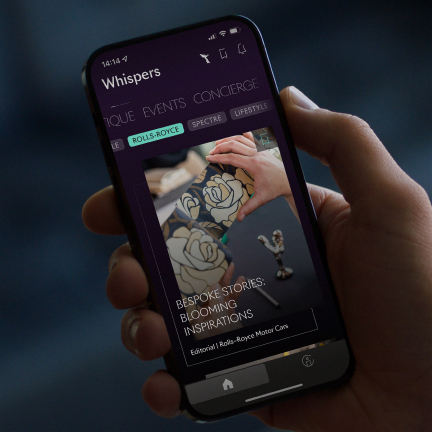 劳斯莱斯一直致力于塑造非凡想象。现在，更以数字化的劳斯莱斯之家， WHISPERS开启新的纪元。