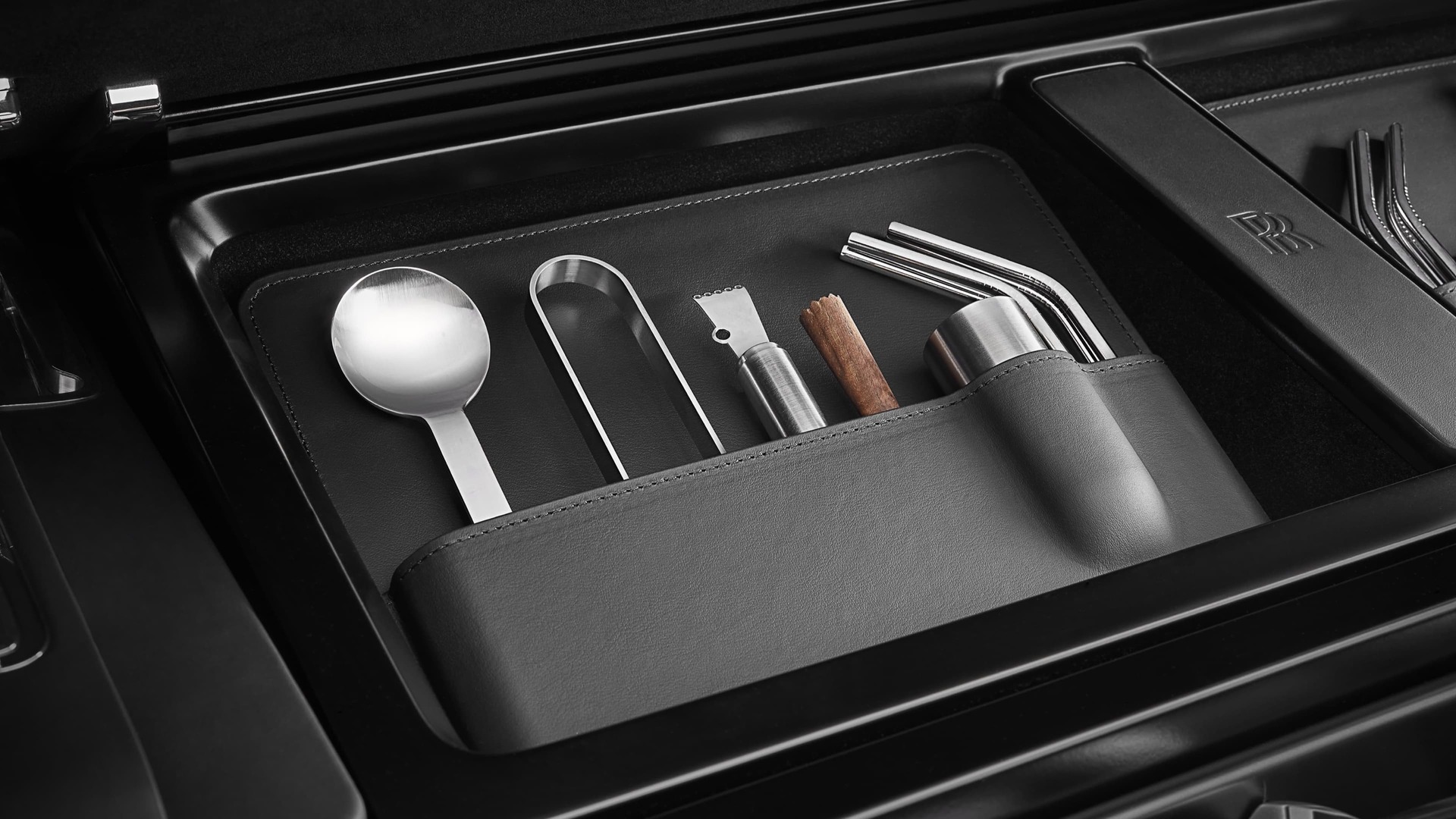 The Rolls-Royce Hosting Service comes with utensils to craft the perfect drink