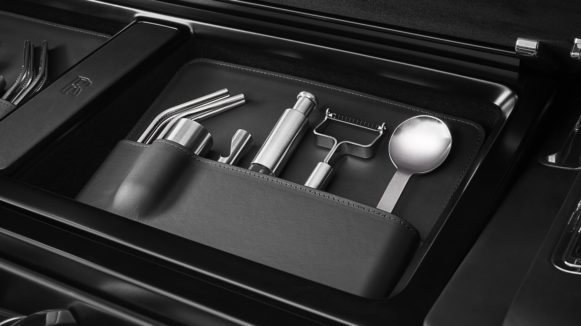 The Rolls-Royce Hosting Service comes with utensils to craft the perfect drink